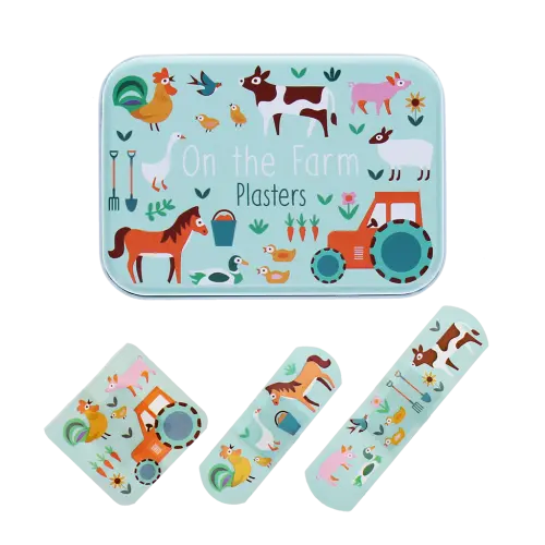 Children's Plasters In A Tin Farmyard 30 Pcs