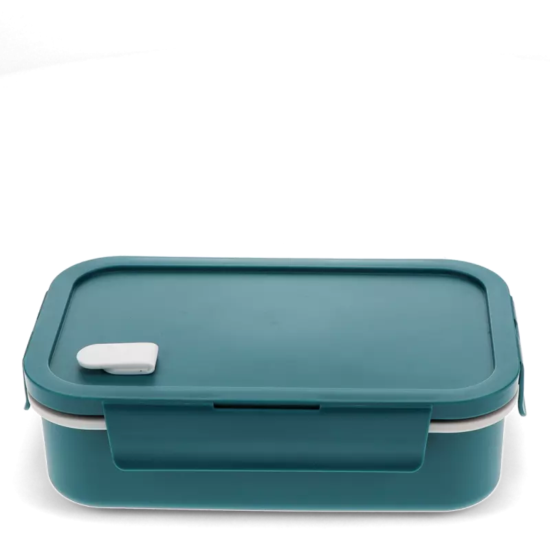 Double Wall Lunch Box With Divider Blue