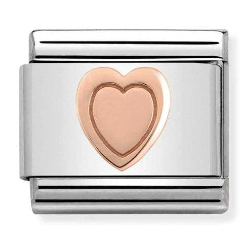 430104/03 Classic S/Steel,Bonded Rose Gold Heart