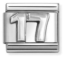 330101/76 Classic OXIDIZED SYMBOLS,St.steel ,925 sterling silver 17