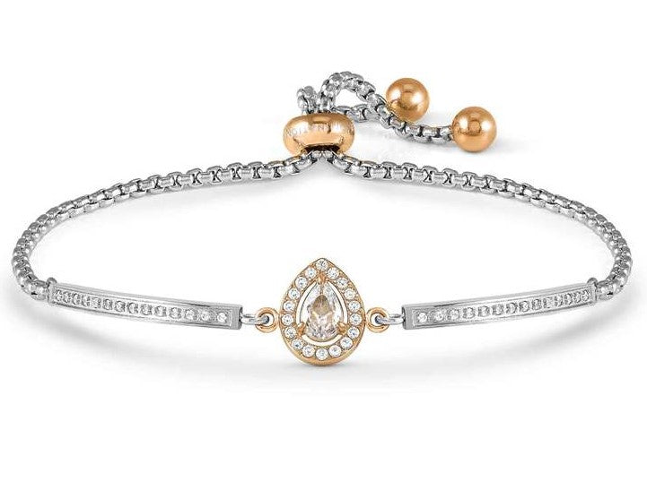 029801/015 ROYALDREAM bracelet, steel & CZ (ROSEGOLD) Drop