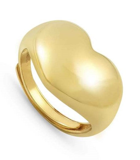 ARMONICA ring in 925 sterling silver (LARGE) Heart Gold