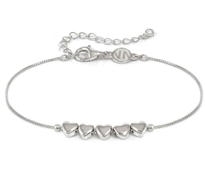 ARMONICA bracelet in 925 sterling silver (RICH) and cubic zirconia Heart Silver