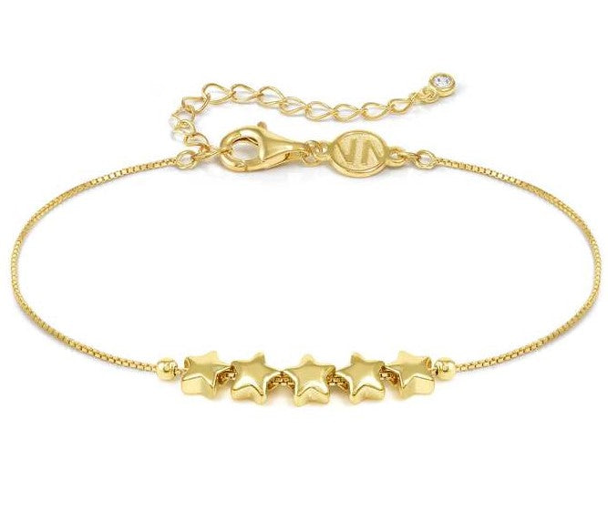 ARMONICA bracelet in 925 sterling silver (RICH) and cubic zirconia Star Gold