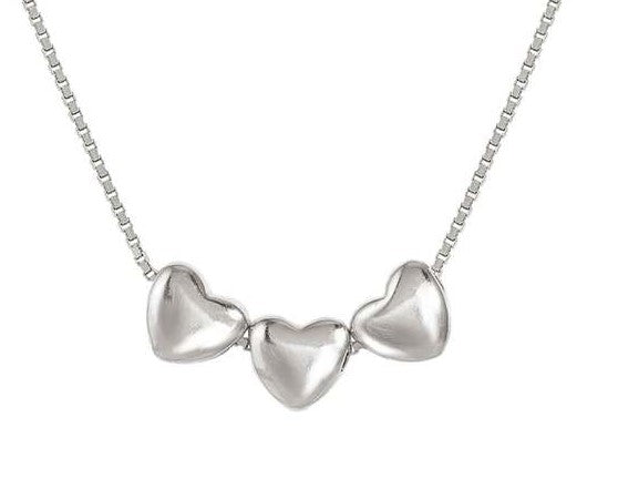 ARMONICA necklace in 925 sterling silver (RICH) and cubic zirconia Heart Silver
