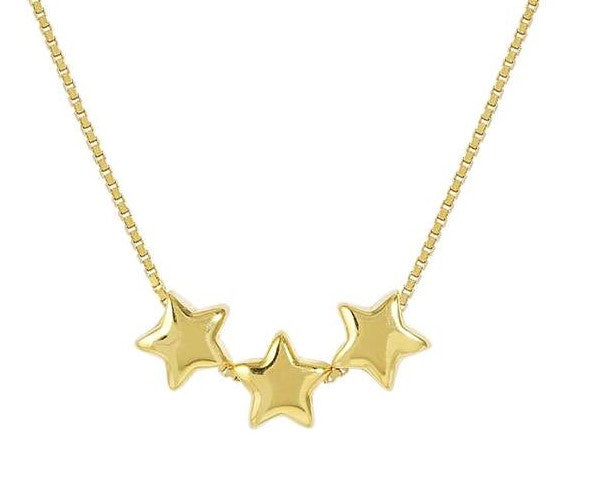 ARMONICA necklace in 925 sterling silver (RICH) and cubic zirconia Star Gold