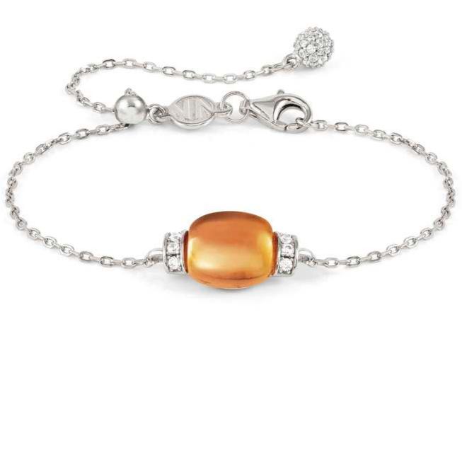 MYRADIANCE bracelet in 925 sterling silver, cz and synthetic stones AMBER YELLOW