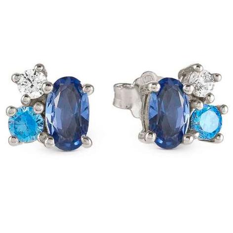 MOSAICA earrings in 925 sterling silver and colored cubic zirconia Silver
