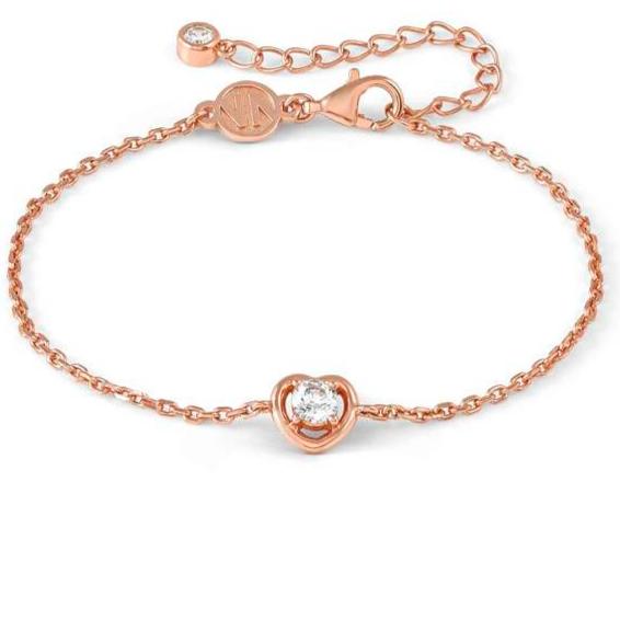 COSMICLOVE bracelet in 925 sterling silver and cubic zirconia Heart Rosegold