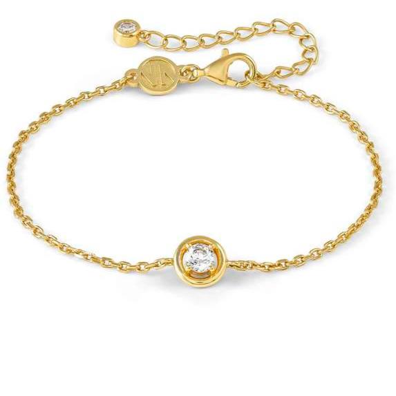 COSMICLOVE bracelet in 925 sterling silver and cubic zirconia Yellow Gold Circle