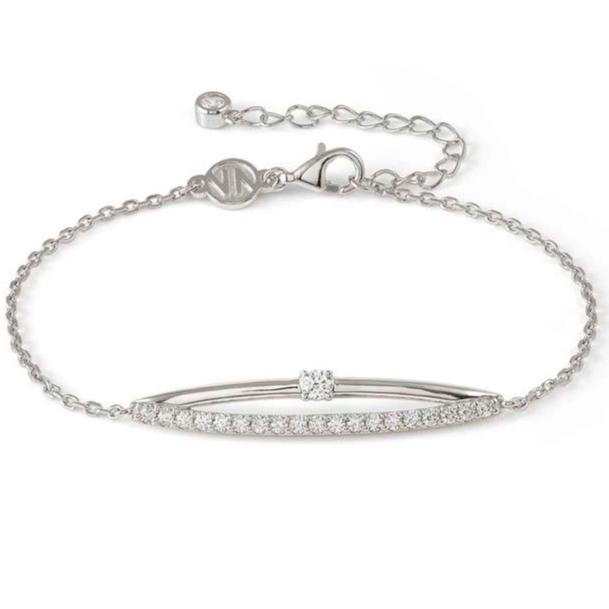 COSMICLOVE bracelet in 925 sterling silver (RICH) and cubic zirconia WHITE