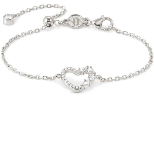 SHINE ME UP bracelet in 925 silver and cubic zirconia White Heart