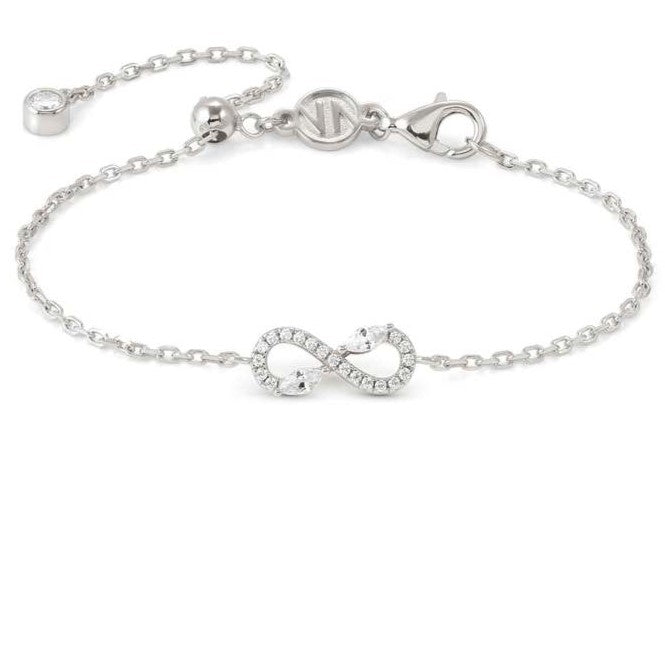 SHINE ME UP bracelet in 925 silver and cubic zirconia White Infinity