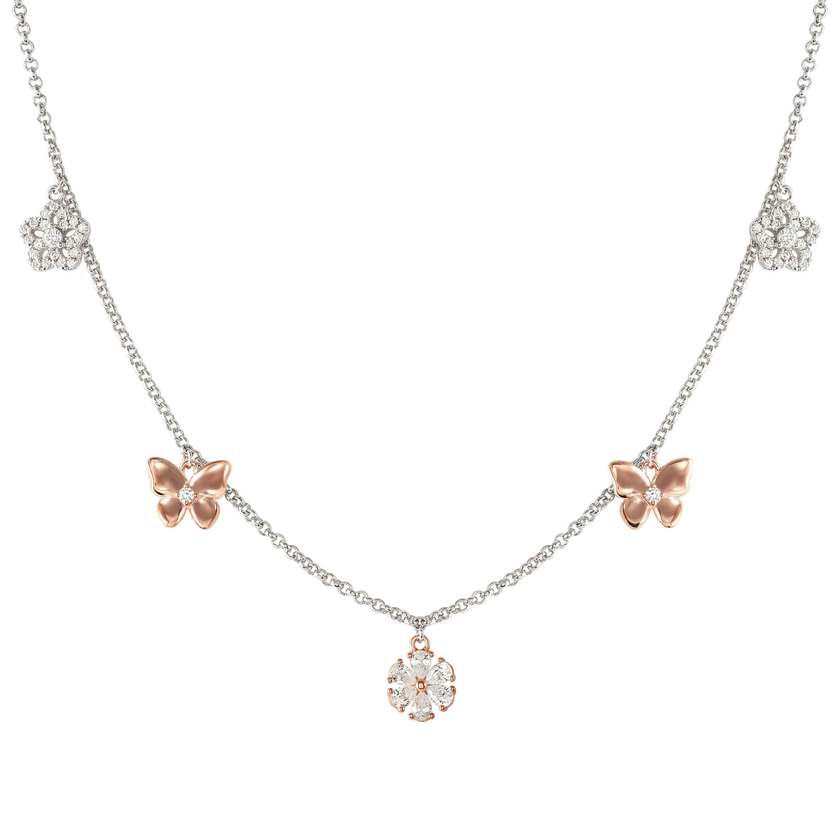 SWEETMADAME necklace in 925 silver and cz (PENDANTS) Rose Gold Mixed