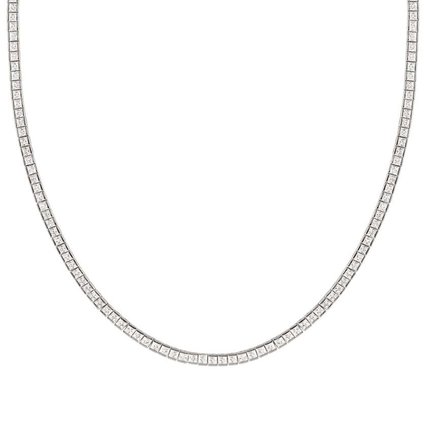 DAYTONIGHT necklace in 925 silver (3.5 mm) and cubic zirconia (E) White
