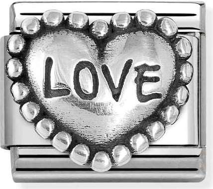 330101/88 Classic OXIDIZED SYMBOLS in st.steel 925 silver Love Heart