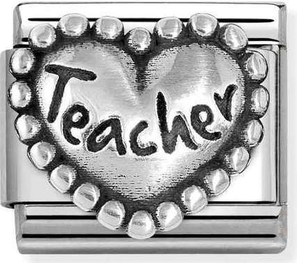 330101/89 Classic OXIDIZED SYMBOLS in st.steel 925 silver Teacher