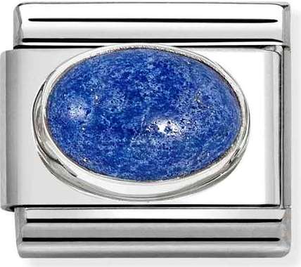 330510/09 Classic HARD STONES steel, 925 silver Lapis