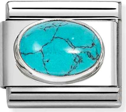 330510/49 Classic HARD STONES steel, 925 silver Veined Turquoise