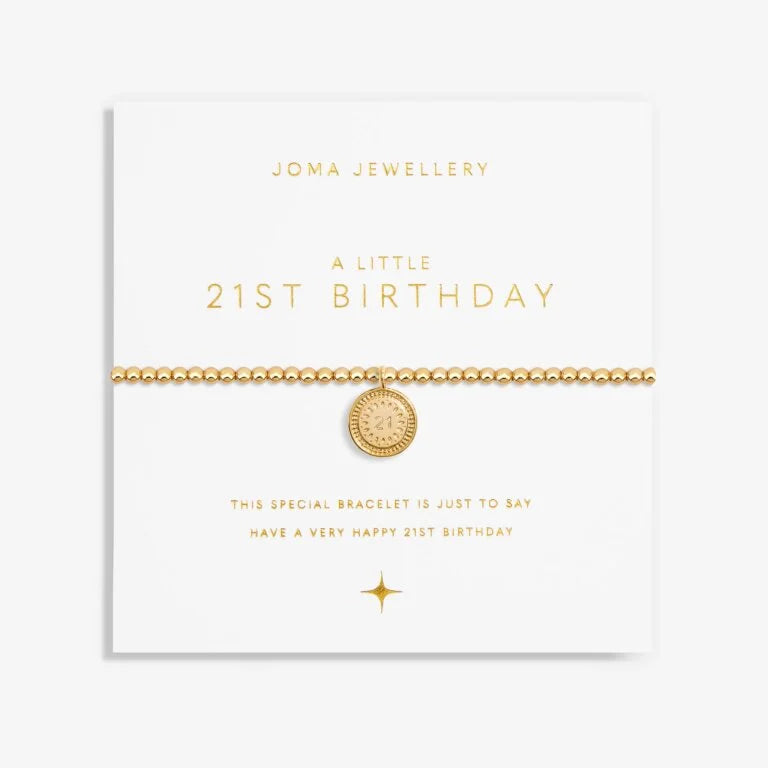 Joma Jewellery A Little 21St Birthday Gold Plated Bracelet