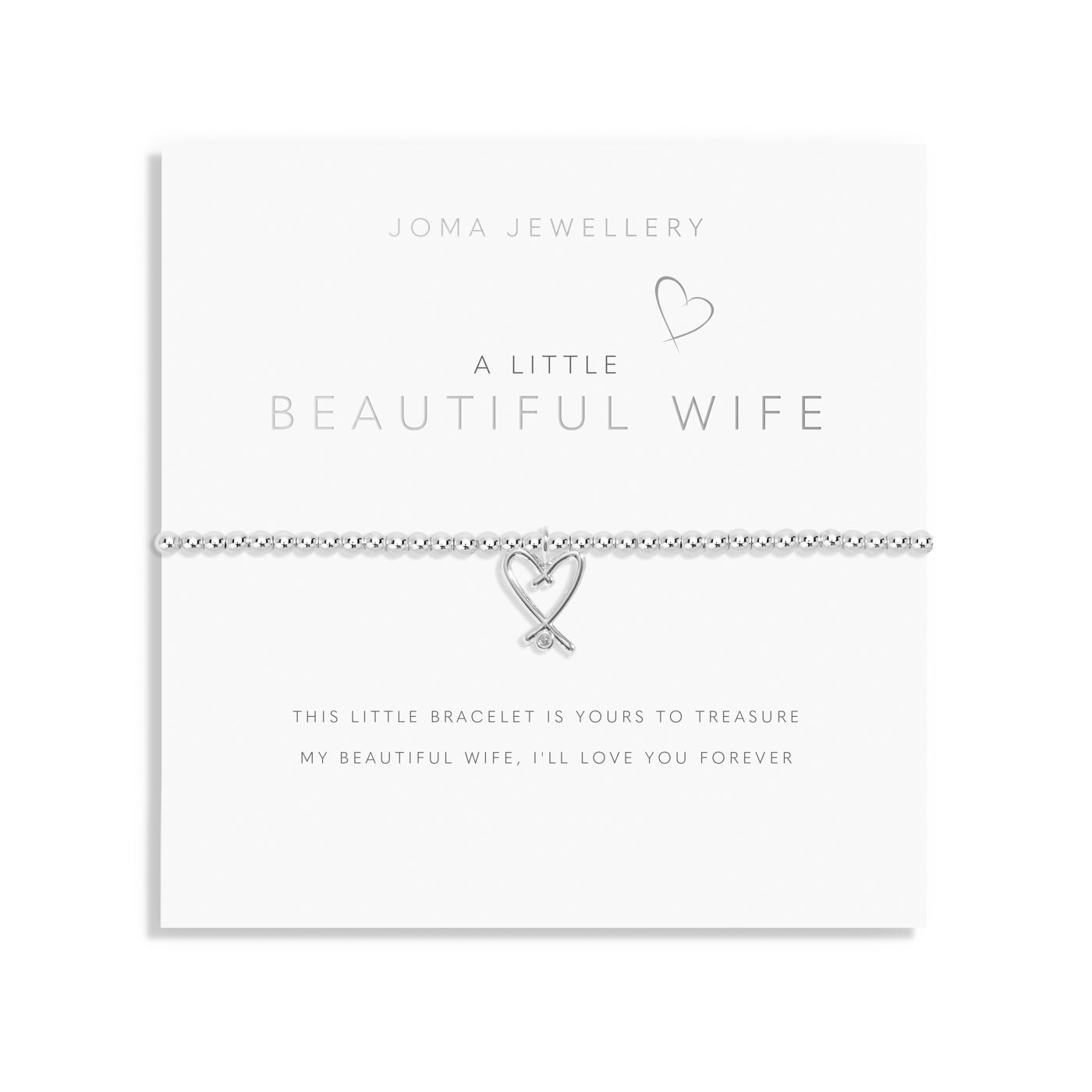 A Little Beautiful Wife Silver Plated Bracelet