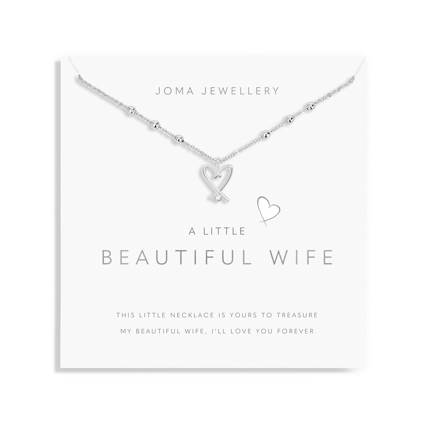 A Little Beautiful Wife Silver Plated Necklace