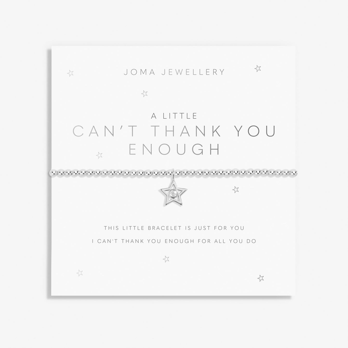 A Little Can't Thank You Enough Silver Plated Bracelet