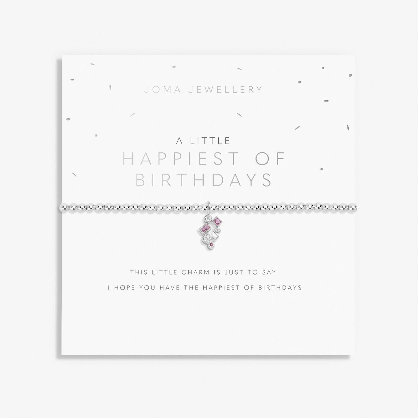 A Little Happiest Of Birthdays Silver Plated Bracelet