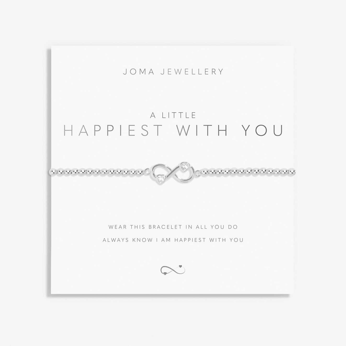 A Little Happiest With You Silver Plated Bracelet