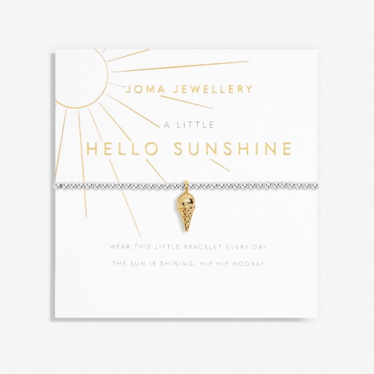 Joma Jewellery Childrens A Little Hello Sunshine Silver And Gold Plated Bracelet
