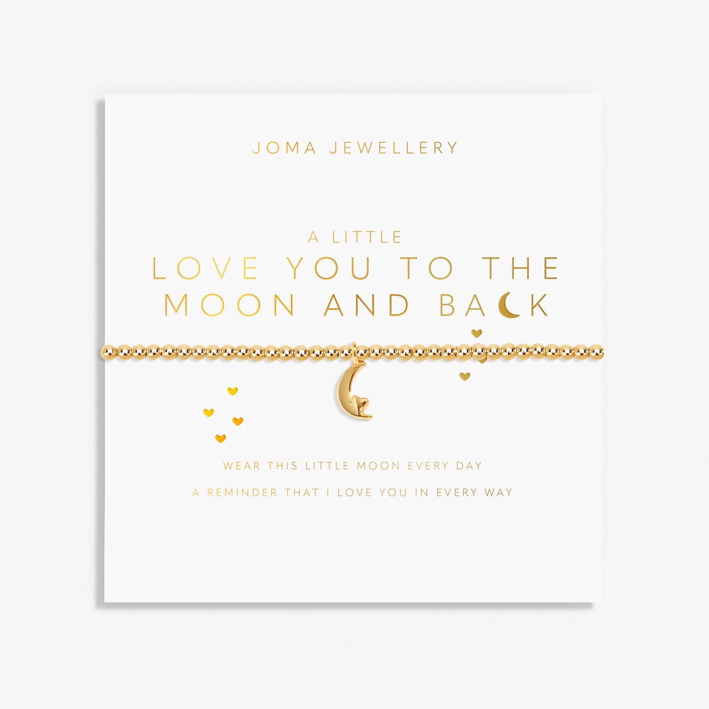 A Little Love You To The Moon & Back Gold Plated Bracelet
