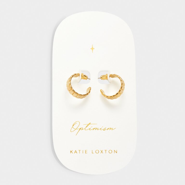 Katie Loxton Amulet Hoops Gold Plated Optimism Hoops