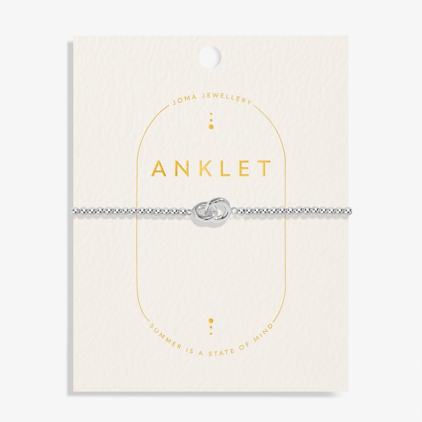 Anklet Linked Circles Silver Plated Anklet