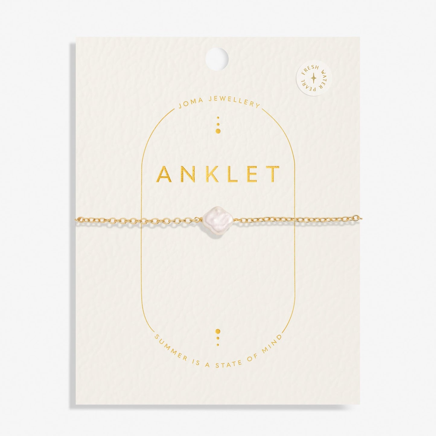 Anklet Pearl Clover Gold Plated Anklet
