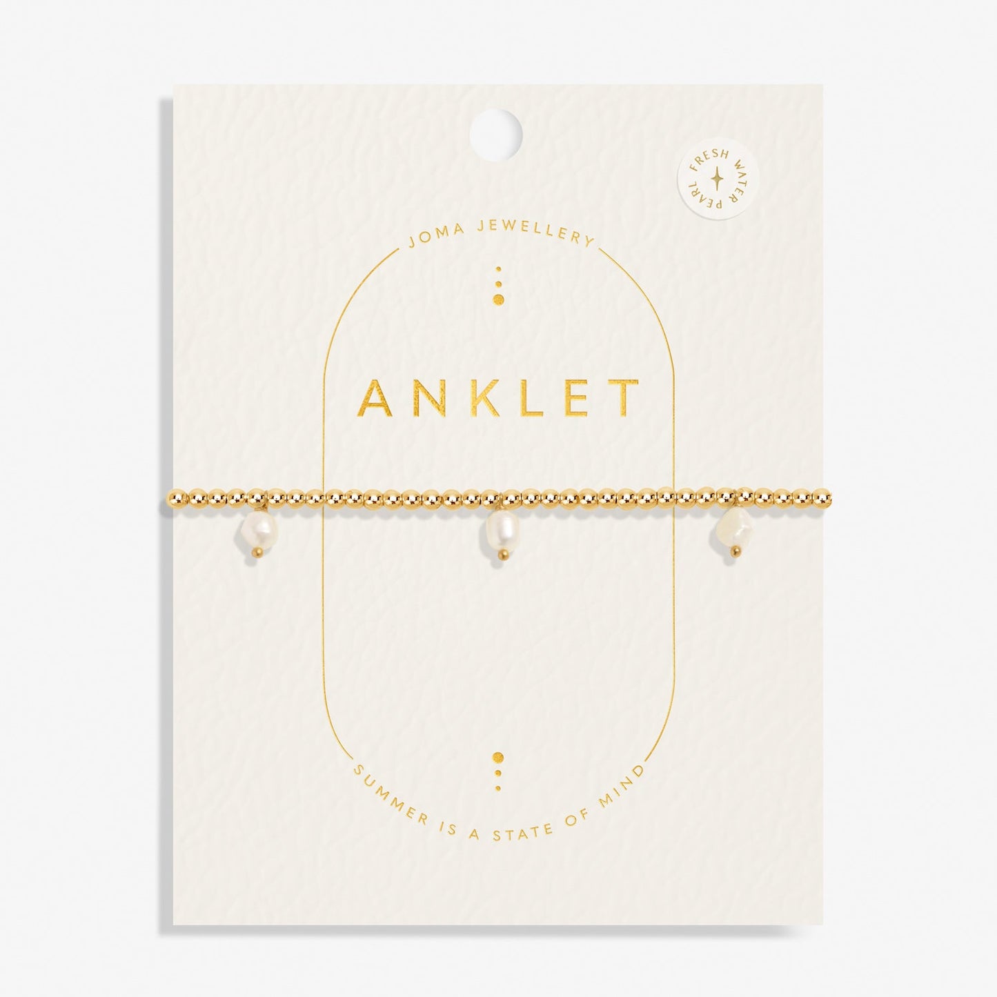 Anklet Three Pearl Gold Plated Anklet