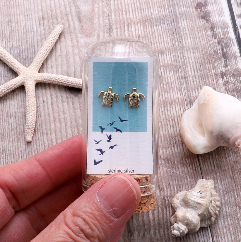 Attic Creations Turtle Earrings Gold