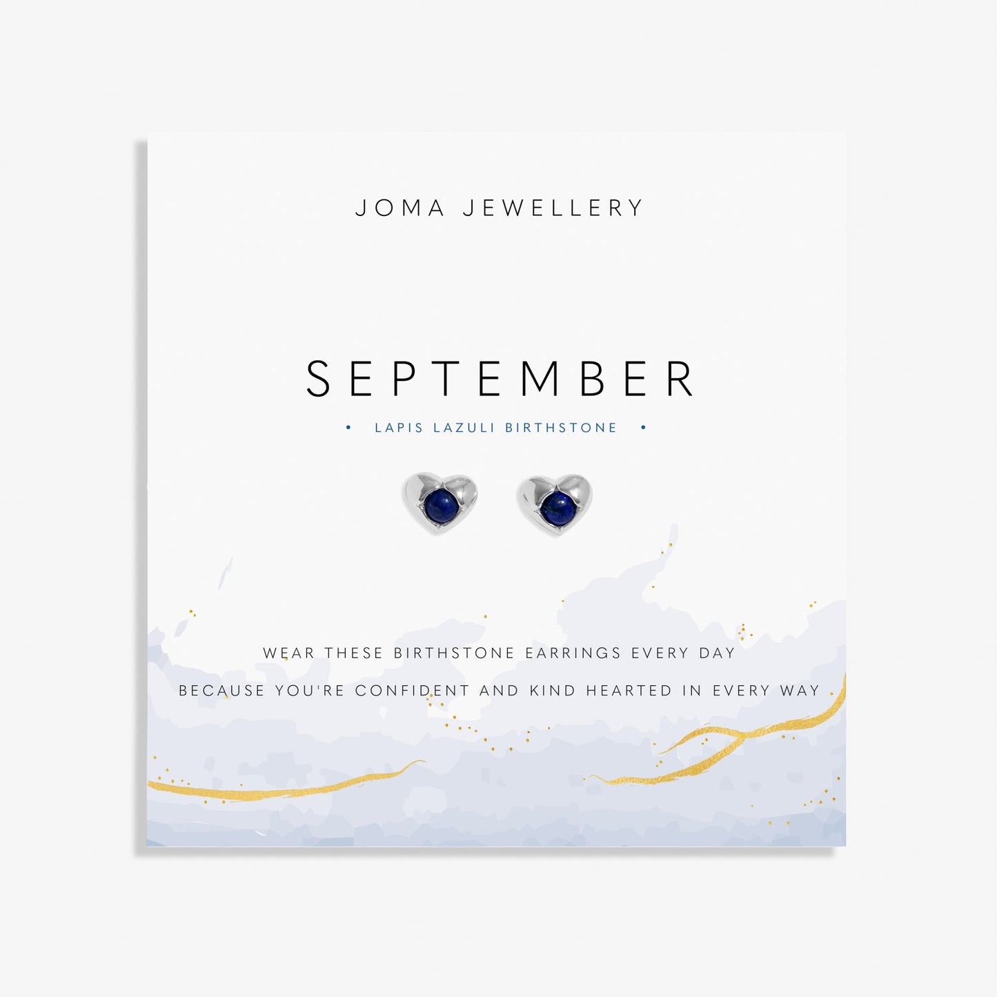 Birthstone Earrings September Lapis Lazuli Silver Plated Earrings