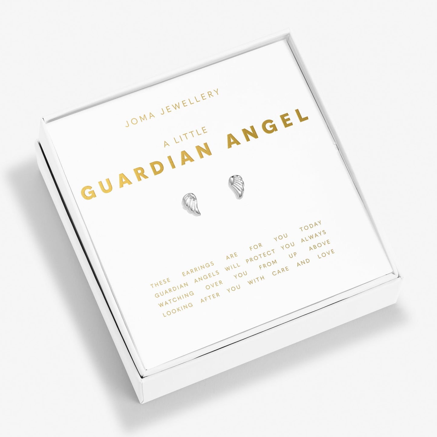 Boxed A Little Earrings Guardian Angel Silver Plated Earrings