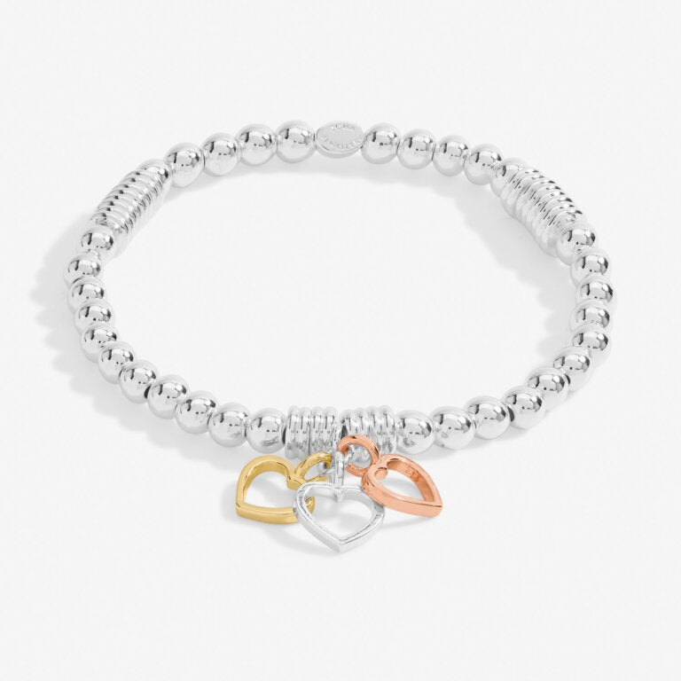 Joma Jewellery Bracelet Bar Heart Silver, Gold & Rose Gold Plated Bracelet
