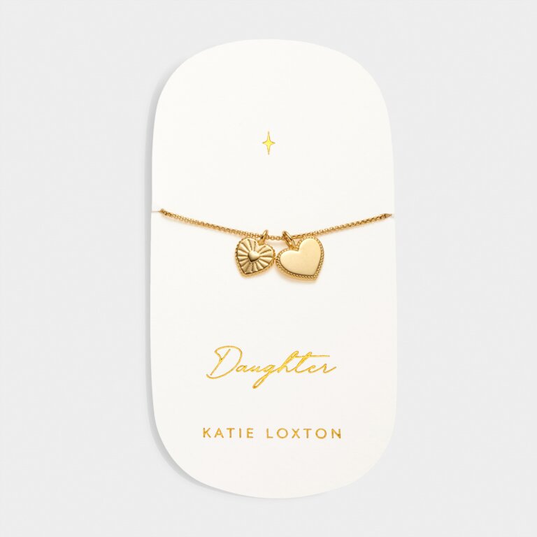 Katie Loxton Carded Charm Bracelet Daughter Gold Plated Bracelet