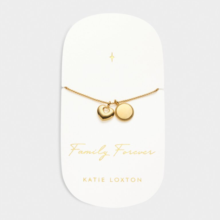 Katie Loxton Carded Charm Bracelet Family Forever Gold Plated Bracelet