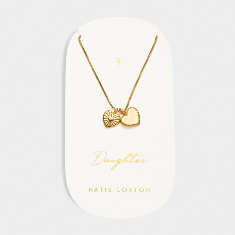 Katie Loxton Carded Charm Necklace Daughter Gold Plated Necklace