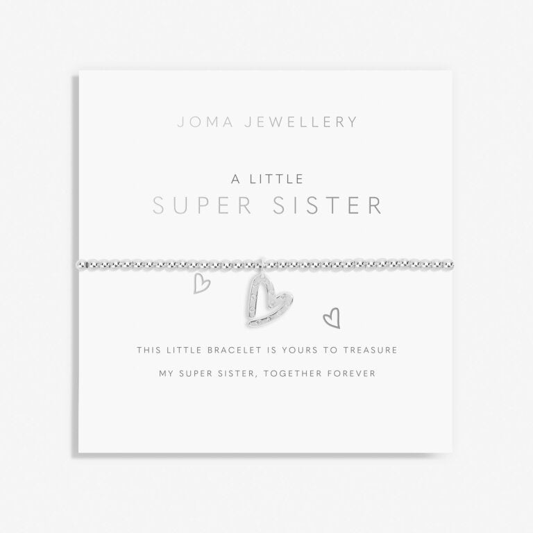 Joma Jewellery Childrens A Little Super Sister Silver Plated Bracelet