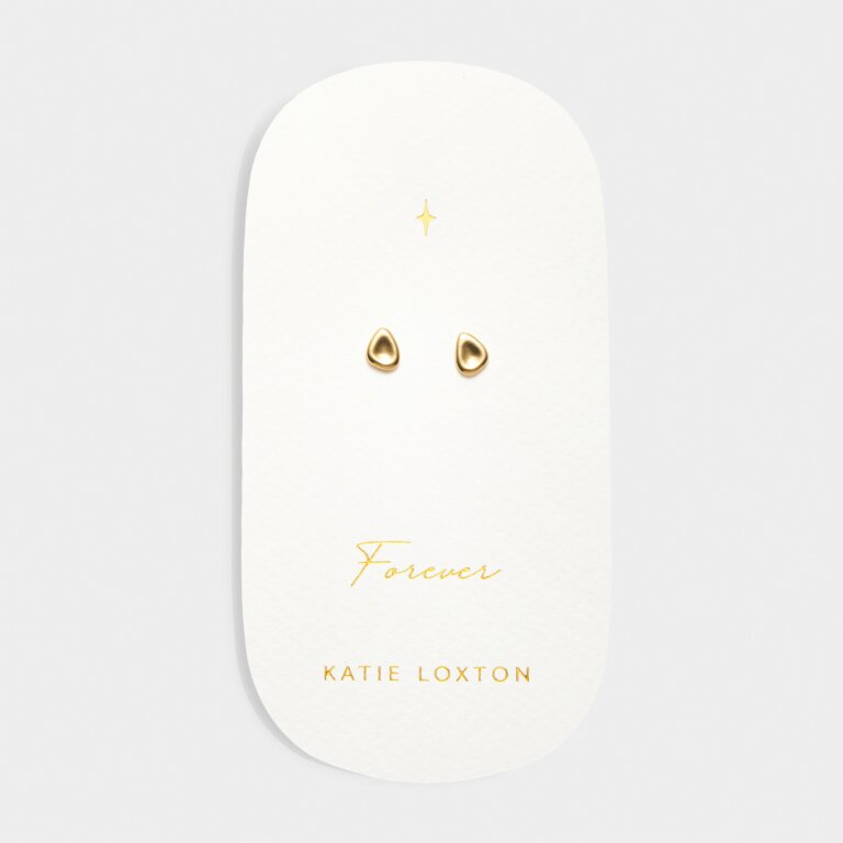 Katie Loxton Forever Stud Pebble Earrings Forever Gold Plated Earrings