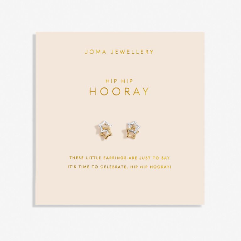 Joma Jewellery Forever Yours Earrings Hip Hip Hooray Silver And Gold Plated Earrings