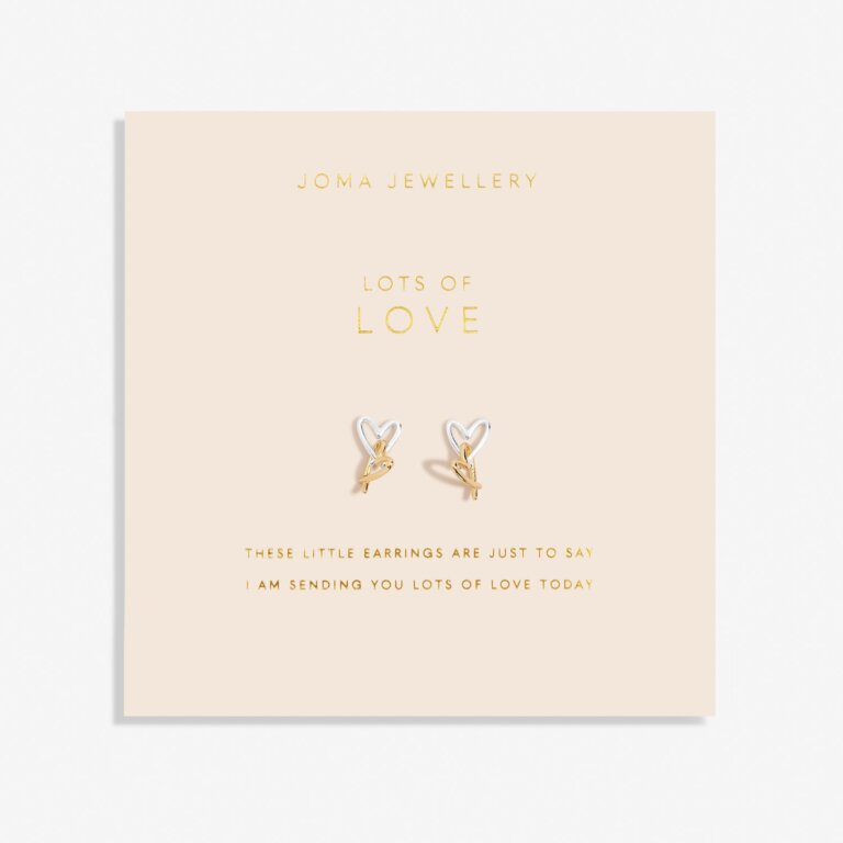 Joma Jewellery Forever Yours Earrings Lots Of Love Silver And Gold Plated Earrings