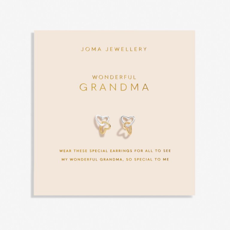Joma Jewellery Forever Yours Earrings Wonderful Grandma Silver And Gold Plated Earrings
