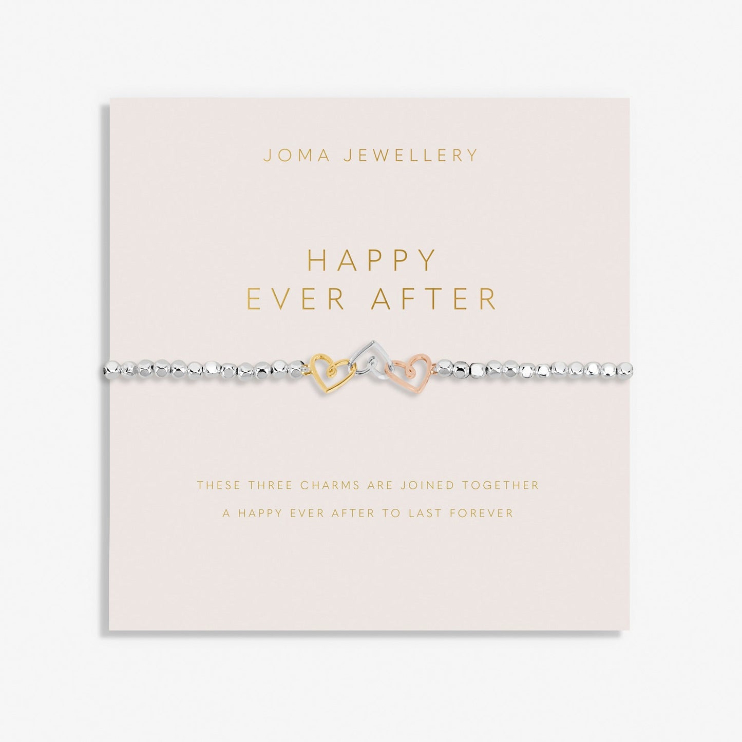 Forever Yours Happy Ever After Silver, Gold Plated & Rose Gold Plated Bracelet