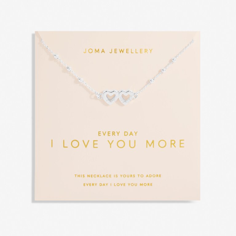 Joma Jewellery Forever Yours Love Collection Every Day I Love You More Silver Plated Necklace