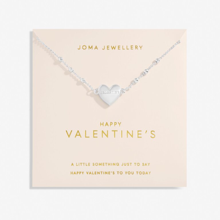 Joma Jewellery Forever Yours Love Collection Happy Valentine's Silver Plated Necklace